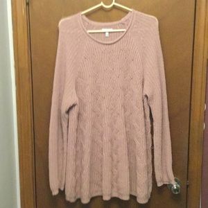 Cozy pink sweater tunic.